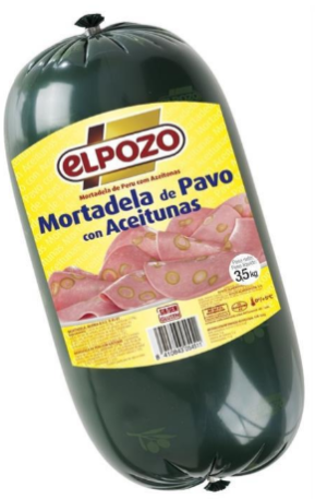 Mortadela de pavo con aceituna, el Pozo