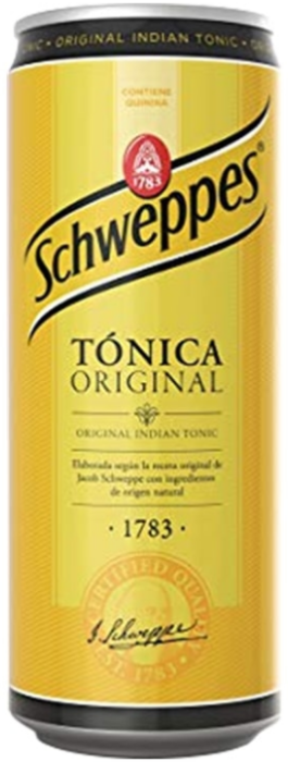 Tónica Schweppes, bote 33 cl.