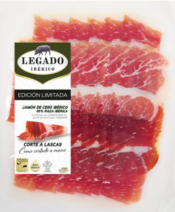 Jamón Cebo  Ibérico corte a lascas, Legado