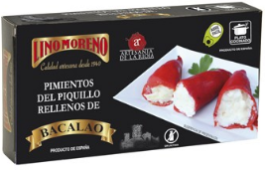 Pimientos Piquillo rellenos de Bacalao, Lino Moreno
