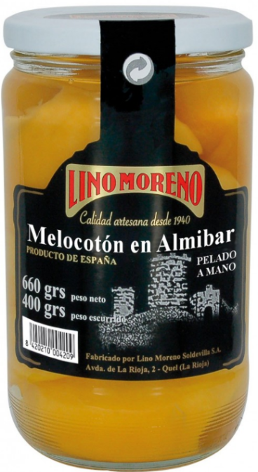 Melocotón en almíbar Lino Moreno