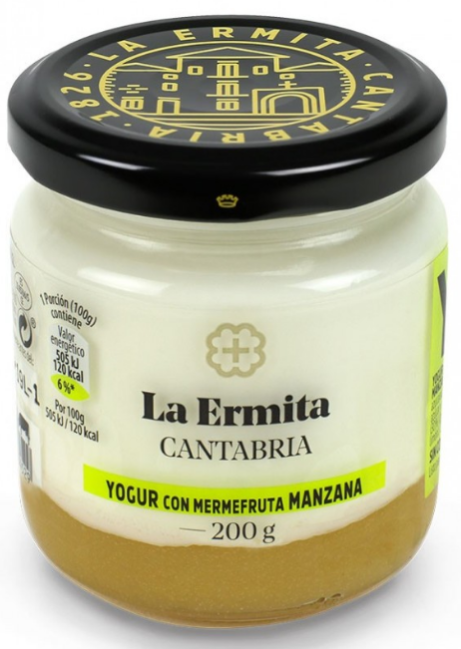 Yogur La Ermita, con mermelada manzana