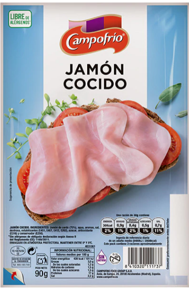 Lonchas Jamón Cocido, Campofrio